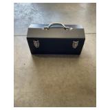 16"L Black Toolbox with Tray and Handle
