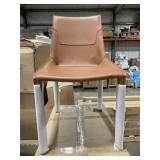 (2) Halo 34"H Faux Leather Chairs in Brown