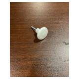 25Pc Case of 1-1/2" Cabinet Plastic Knobs in White
