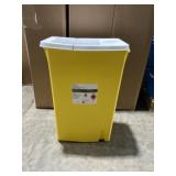 26" Tall Yellow Trash Can with Lid x 5(1Case)