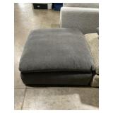 43" x 43" Ottoman with Pillow in Lola Charcoal