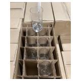 Case (8) Standard Size Clear Drinking Glasses x2
