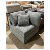 Single Seat Corner Chair w Pillows in Pitt Navy