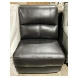 Single Seat Armless Chair in Burke Black