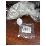 Bag of (20) 1-1/2" Plastic Cabinet Knobs in White
