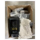 Box of Mop Heads and (1) Soap Dispenser