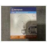Box of (12) G25 Incandescent Clear Light Bulbs
