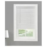 27" x 64" Cordless Vinyl Mini Blinds in White
