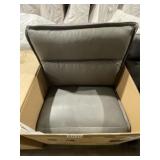 Single Seat Armless Chair in Napa Charcoal