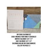 Dry Erase Calendar Set x2