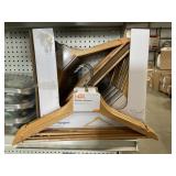 Box of (50) HDX Wooden Hangers for One Money