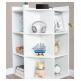 Naomi Home Dona Grid Corner Cabinet in White x 2