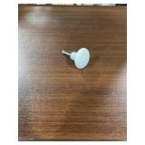 Box of (25) 1-1/2" White Plastic Cabinet Knobs