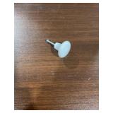 Box of (25) 1-1/2" White Plastic Cabinet Knobs