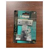 Bag of 3" T-Hinges in Bright Zinc Plated Steel