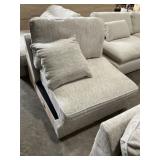 Single Seat Armless Chair in Linen w (1) Pillow