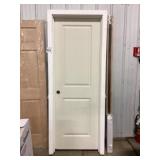 28" x 80" RH 2-Panel Primed Interior Door (As is)