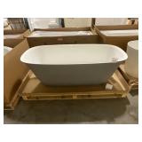 Acquabella Gray/White Freestanding Bathtub