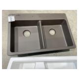 33" x 22" 2 Bowl Composite Sink