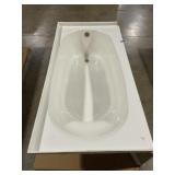 60" x 30" Right-Hand Bathtub in Ivory
