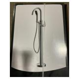 Round Freestanding Tub Filler in Chrome Finish