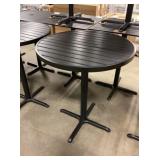 35-1/2" Round x 41.5"H Black Outdoor Patio Table