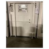 LH Primed Fiberglass Zinc Leaded Entry Door