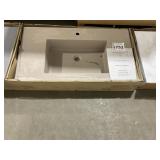35-1/2" Wall Mounted Countertop Sink in Brown