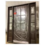 64.5" x 81.5" RH Brown Fiberglass Entry Door