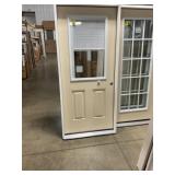 36" x 80" LH Fiberglass Exterior Door w/ Blinds