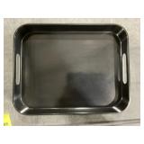 13" x 10" Plastic Trays with Handles in Black x 7