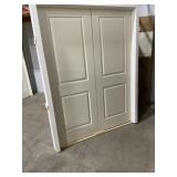 60" x 80" MDF 2-Panel Interior French Door-Ivory