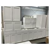10 Piece White Shaker Style Cabinet Set
