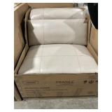 Armless Wide Single Seat in Chapman Chalk