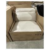 Armless Wide Single Seat in Chapman Chalk