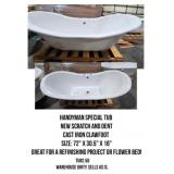 Cast-Iron Freestanding (C) Bathtub in White