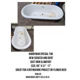 Cast-Iron Freestanding (C) Bathtub in White