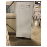32" x 80" LH Steel 6-Panel Exterior Door