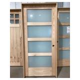 36" x 80" LH White Cedar 4-Lite Interior Door