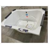 60" x 42" S Hourglass Bathtub in White
