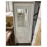 32" x 80" LH Steel 9-Lite Exterior Door w/ Blinds