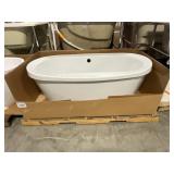 Jacuzzi 65" x 35.5" White Freestanding Bathtub