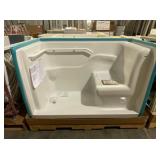 White LH American Standard Walk in Shower w/seat