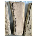 32" x 10" Lichtenberg Burnt Live Edge Oak Board