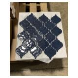 12" Midnight Blue Shaw Mosaic Tile x 15Pcs