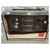 60" x 19" San Marino Server in Dark Brown