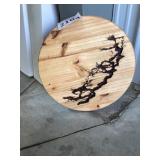 17-1/2" Lichtenberg Burnt Counter Top Lazy Susan