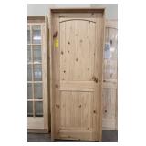 36" x 80" RH Knotty Pine Arch Top Door