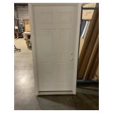 36" x 80" LH Fiberglass 6-Panel Exterior Door