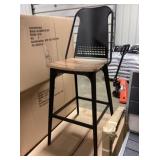 Emory Barstool in Black/Walnut x 2